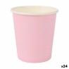 Set de Vasos Algon Desechables Cartón Rosa 20 Piezas 120 ml (24 Unidades)