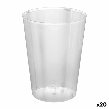 Set de vasos reutilizables Algon Sidra Transparente 10 Piezas 480 ml (20 Unidades)