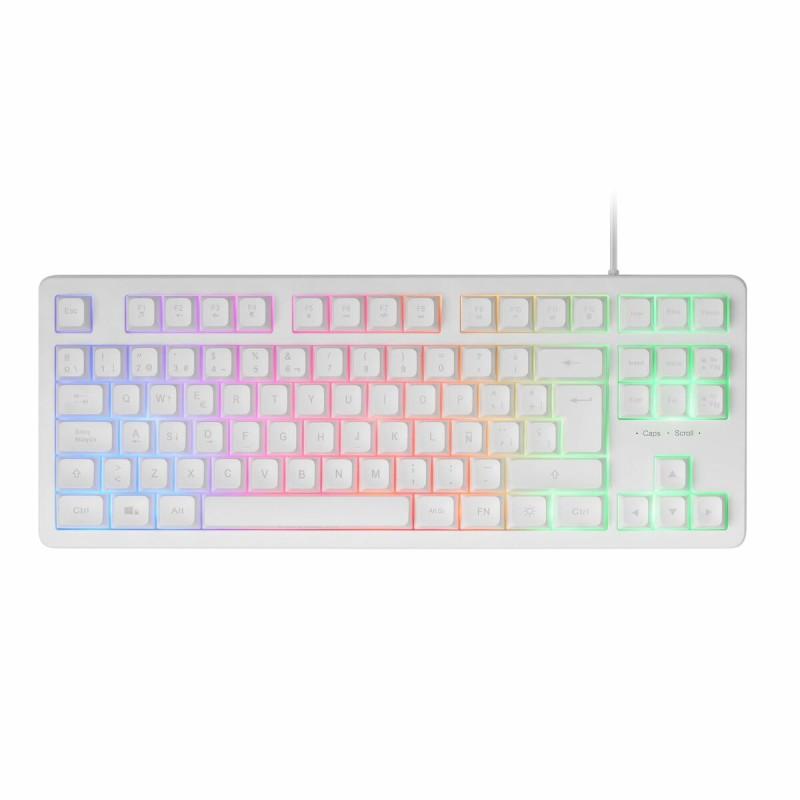 Teclado Mars Gaming MK023 TKL FRGB Blanco