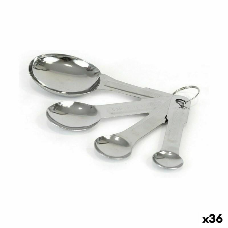 Set de Cucharas Medidoras Wooow Acero Inoxidable 4 Piezas (36 Unidades)