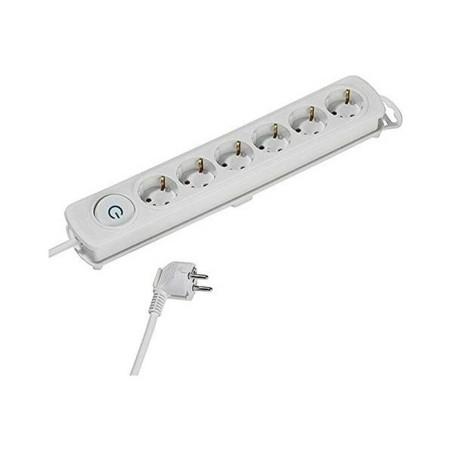 Regleta Enchufes 6 Tomas con Interruptor Vivanco 37647 1,4 m Blanco