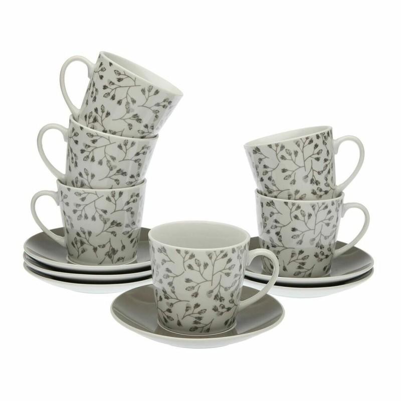 Juego de Tazas con Platos Versa Oxford Porcelana (12 pcs)