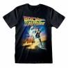 Camiseta de Manga Corta Back to the Future Poster Negro Unisex