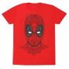 Camiseta de Manga Corta Deadpool Tattoo Style Rojo Unisex