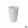 Set de vasos reutilizables Algon Plástico Blanco 15 Piezas 330 ml (24 Unidades)