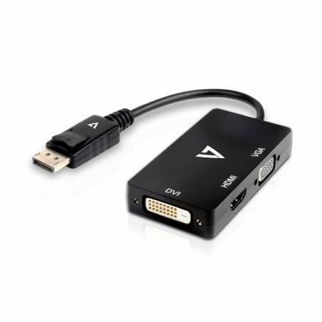 Adaptador Mini DisplayPort a VGA/DVI/HDMI V7 V7DP-VGADVIHDMI-1E   Negro