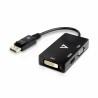 Adaptador Mini DisplayPort a VGA/DVI/HDMI V7 V7DP-VGADVIHDMI-1E   Negro