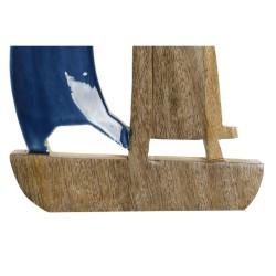 Figura Decorativa Home ESPRIT Azul Natural Mediterráneo 17 x 2,5 x 25 cm