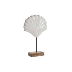 Figura Decorativa Home ESPRIT Blanco Natural Concha Mediterráneo 17 x 5 x 29 cm