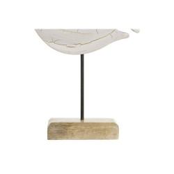 Figura Decorativa Home ESPRIT Blanco Natural Pez Mediterráneo 18 x 5 x 24 cm