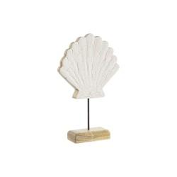 Figura Decorativa Home ESPRIT Blanco Natural Concha Mediterráneo 18 x 5 x 28 cm