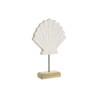 Figura Decorativa Home ESPRIT Blanco Natural Concha Mediterráneo 18 x 5 x 28 cm