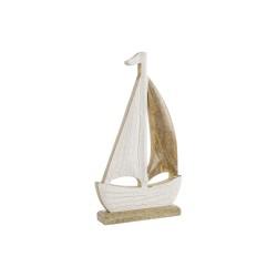 Figura Decorativa Home ESPRIT Blanco Natural Mediterráneo 23 x 5 x 50 cm