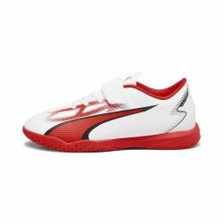 Zapatillas de Fútbol Sala para Niños Puma Ultra Play It V Rojo Blanco Unisex