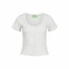 Camiseta de Manga Corta Mujer Jack & Jones Jxlucinda Str Ss  Blanco