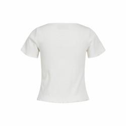 Camiseta de Manga Corta Mujer Jack & Jones Jxlucinda Str Ss  Blanco