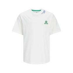 Camiseta de Manga Corta Infantil Jack & Jones Jorcole Back Print Blanco Verde