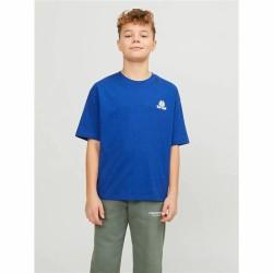 Camiseta de Manga Corta Infantil Jack & Jones Jorcole Back Print Azul oscuro