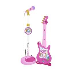 Guitarra Infantil Disney Princess Micrófono Rosa Princesas Disney