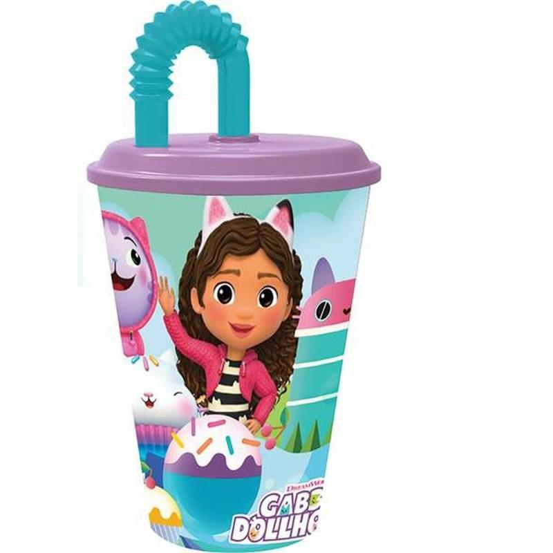 Vaso con Pajita Gabby's Dollhouse 430 ml