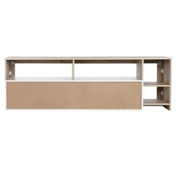 Mueble de TV DKD Home Decor Blanco Marrón Metal Madera MDF 184 x 42 x 58 cm