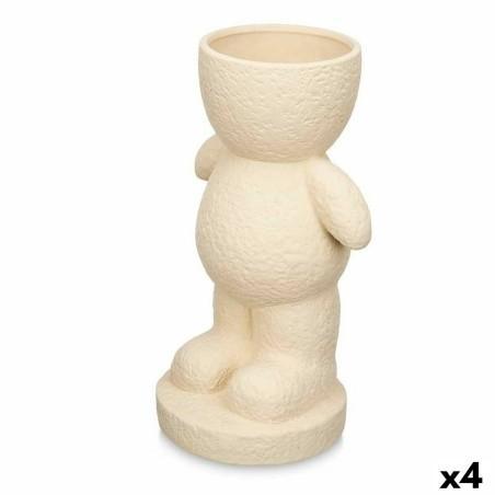 Figura Decorativa Beige 19 x 31 x 15 cm Jarrón (4 Unidades)