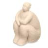 Figura Decorativa Beige Dolomita 18 x 30 x 19 cm (4 Unidades) Mujer Sentado