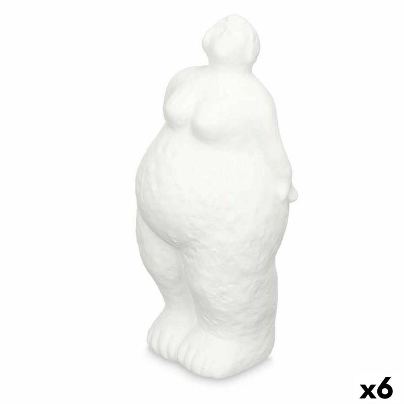 Figura Decorativa Blanco Dolomita 14 x 34 x 12 cm (6 Unidades) Mujer De pie