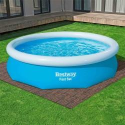 Suelo protector para piscinas desmontables Bestway 50 x 50 cm Madera