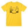 Camiseta de Manga Corta Unisex Pokémon Pikachu Katakana Amarillo