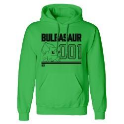 Sudadera con Capucha Unisex Pokémon Bulbasaur Line Art Verde