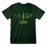Camiseta de Manga Corta Unisex The Legend of Zelda Icons Verde oscuro