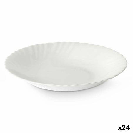 Plato Hondo Blanco Vidrio 21,5 x 3 x 21,5 cm (24 Unidades)