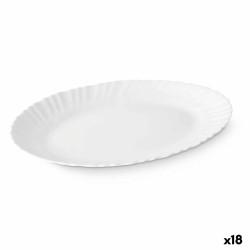 Fuente de Cocina Blanco Vidrio 34 x 2,5 x 25 cm (18 Unidades)