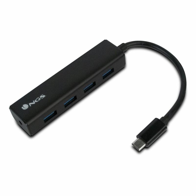 Hub USB 4 Puertos NGS NGS-HUB-0054 Negro 5 Gbps