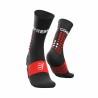 Calcetines Deportivos Compressport Ultra Trail Negro/Rojo Negro