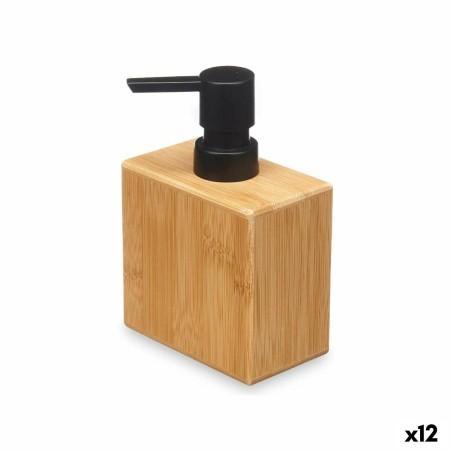 Dispensador de Jabón Negro Bambú Plástico 9,7 x 15 x 5,8 cm (12 Unidades)