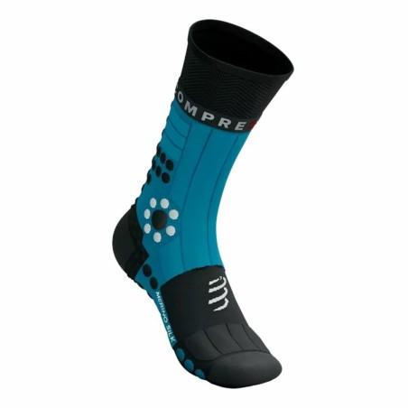 Calcetines Deportivos Compressport Pro Racing Negro/Azul Negro