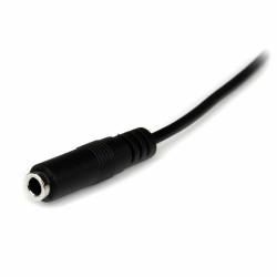 Cable Alargador Jack (3,5 mm) Startech MU2MMFS              (2 m) Negro