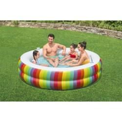 Piscina Hinchable para Niños Bestway 206 x 206 x 51 cm Arcoíris