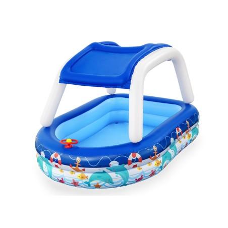 Piscina Hinchable para Niños Bestway Barco 213 x 155 x 132 cm Blanco