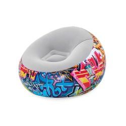 Sillón Hinchable Bestway Grafiti 112 x 112 x 66 cm