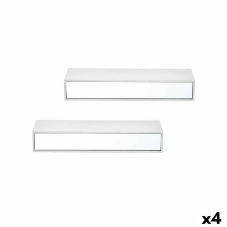 Estantes Madera MDF 2 Piezas Espejo Set (4 Unidades)