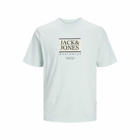 Camiseta de Manga Corta Hombre Jack & Jones Lafayette Box Azul claro