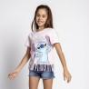 Camiseta de Manga Corta Infantil Stitch Azul