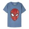 Camiseta de Manga Corta Infantil Spider-Man Azul