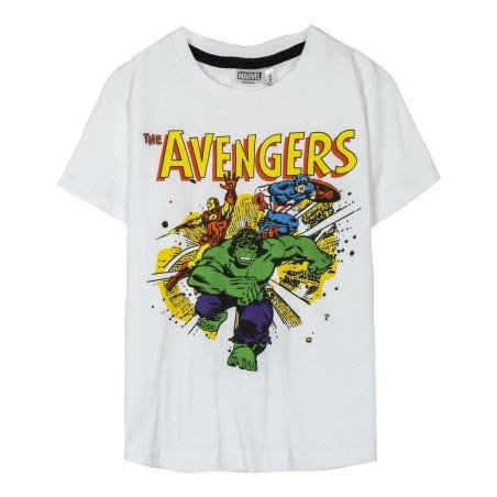 Camiseta de Manga Corta Infantil Marvel Blanco