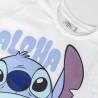 Camiseta de Manga Corta Infantil Stitch Blanco