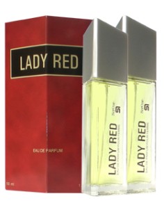 PERFUME DE EQUIVALENCIA PARA MUJER LADY RED 2X50 ML