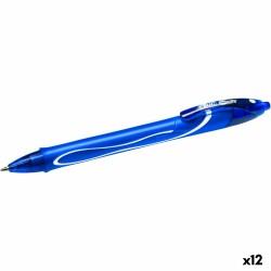 Bolígrafo de gel Bic Gel-ocity Quick Dry Azul 0,3 mm (12 Unidades)